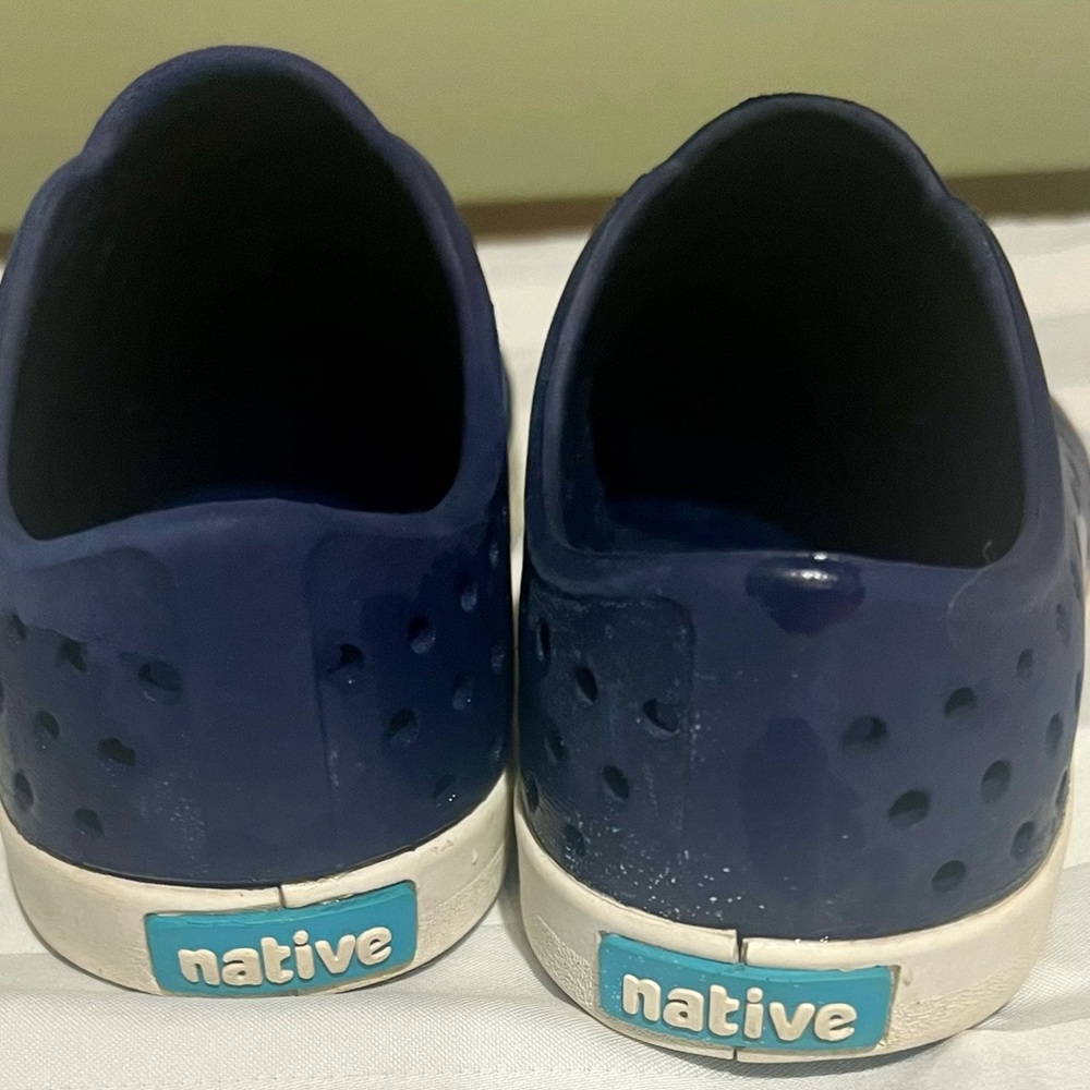 Native Shoes Kids Jefferson Child WaterProof Size 8 -  Regatta Blue/Shell White